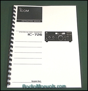 Icom IC-726 Instruction Manual